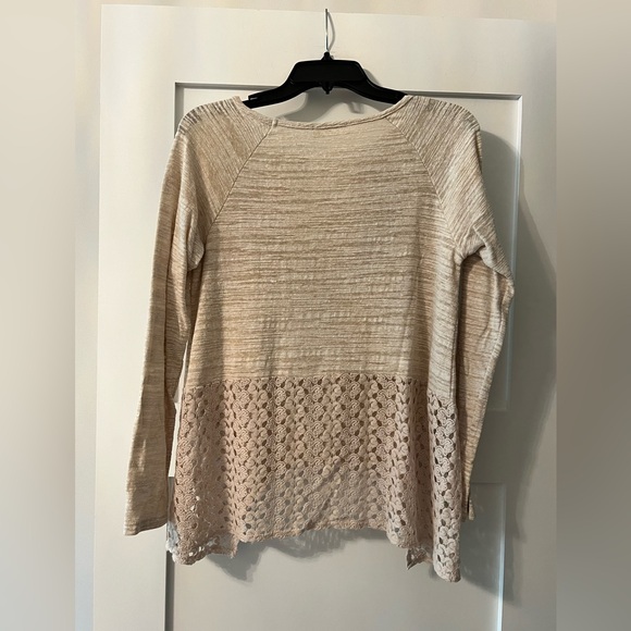 Altar'd State Lace Crochet Crewneck Top - Picture 2 of 6